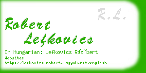 robert lefkovics business card